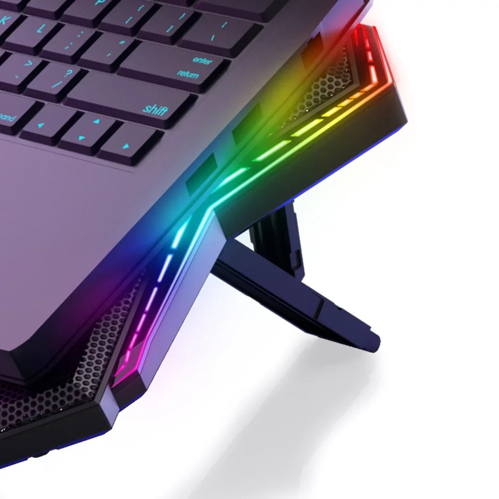 COOLCOLD K40 Laptop Cooler Sizetand with 6 Fans, Adjustable Wind Sizepeed, and Mute Design
