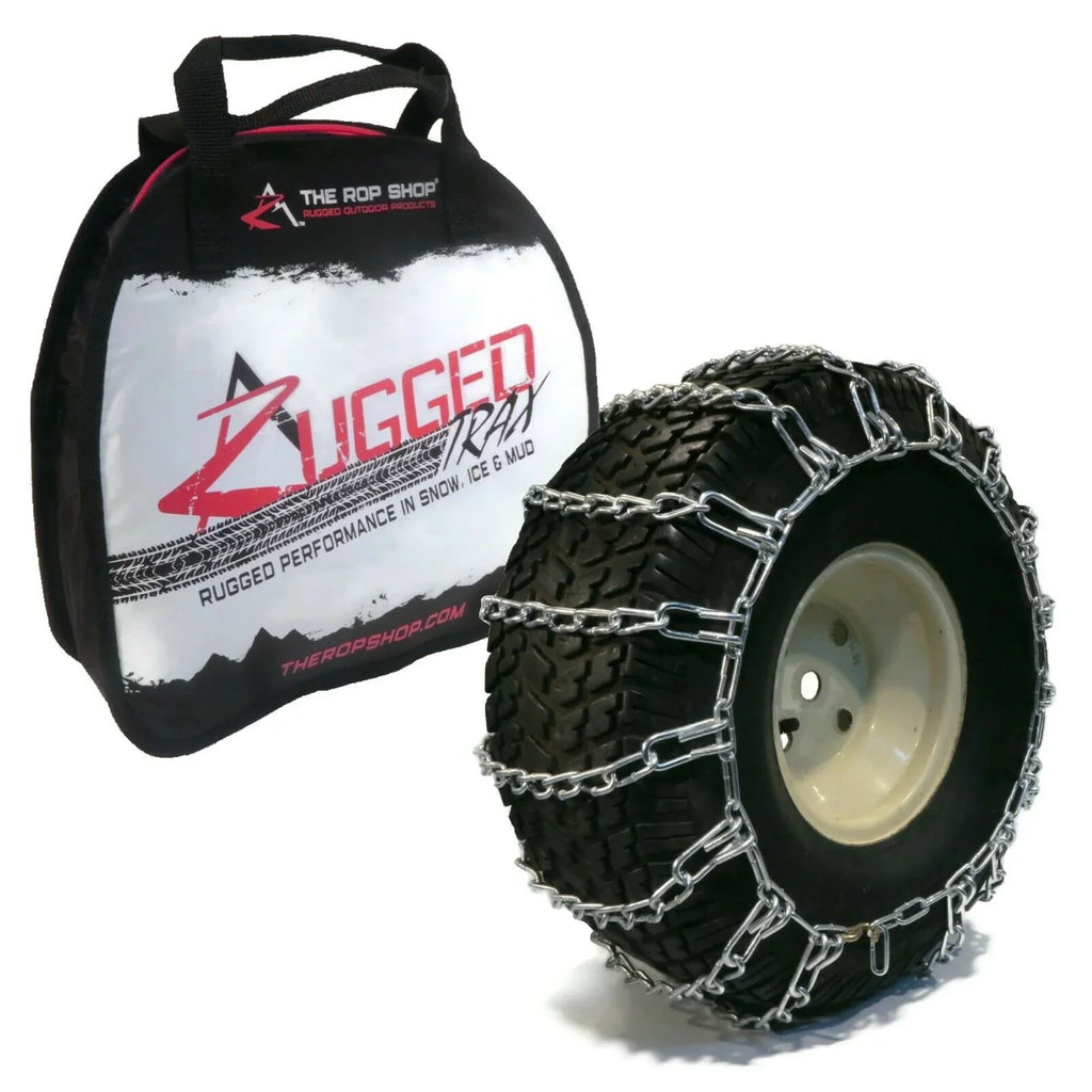 The ROP Sizehop | Pair 2 Link Tire Chains 19x9.5x8 For Many Kawasaki Mule Teryx UTV Vehicle