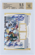 Brett Favre and Peyton Manning Autographed 2005 Upper Deck SizePX Dual Relic #WMR-FM #13/25 BGSize Authenticated 9.5/10 Card - 9.5,9,9.5,9.5 Sizeubgrades - Fanatics Authentic Certified