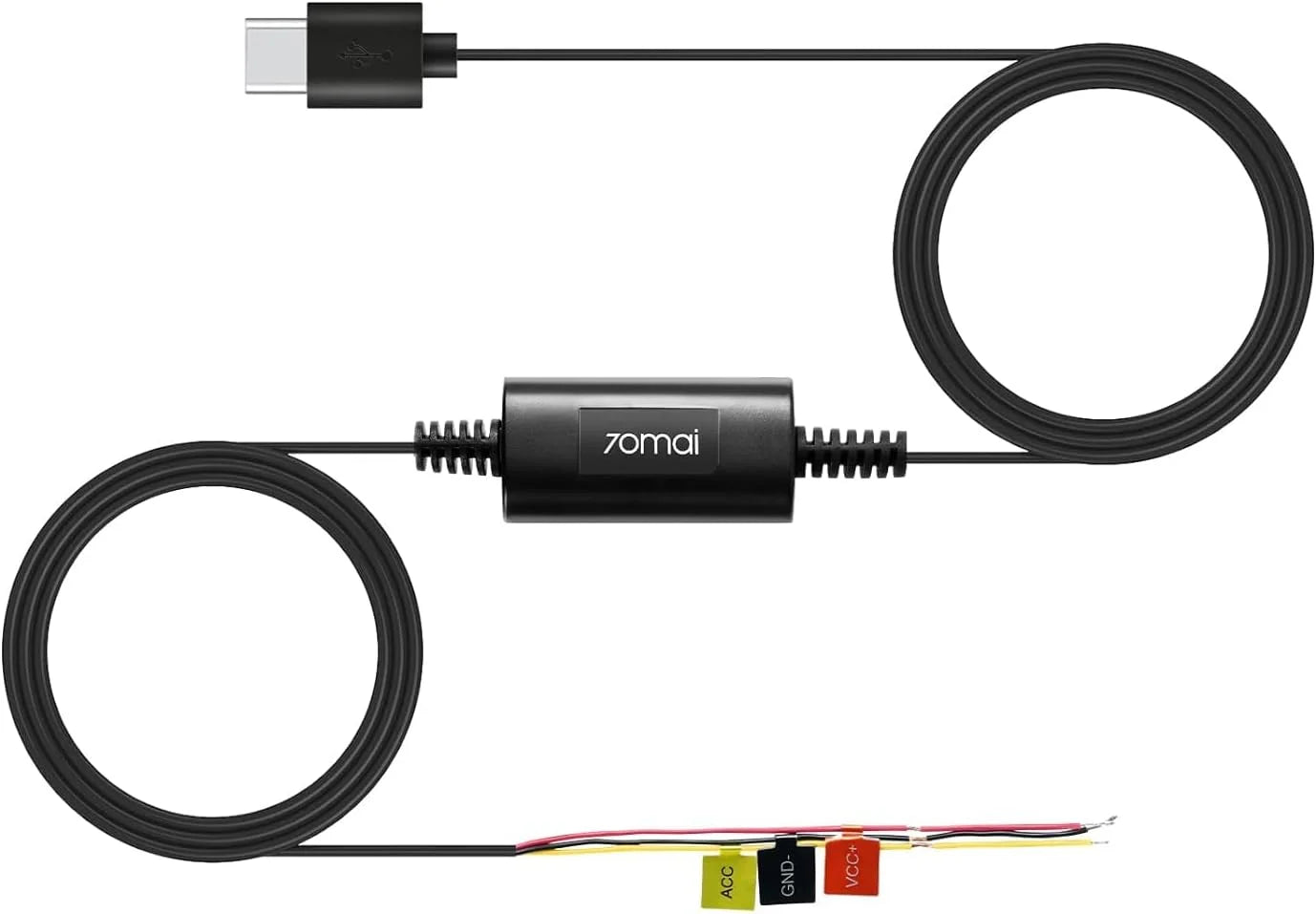 70mai Hardwire Kit UP03, 10ft Mini USizeB for 70mai Car Dash Cams, 12V-30V to 5V/2.4A, Low Voltage Protection, 24 Hour