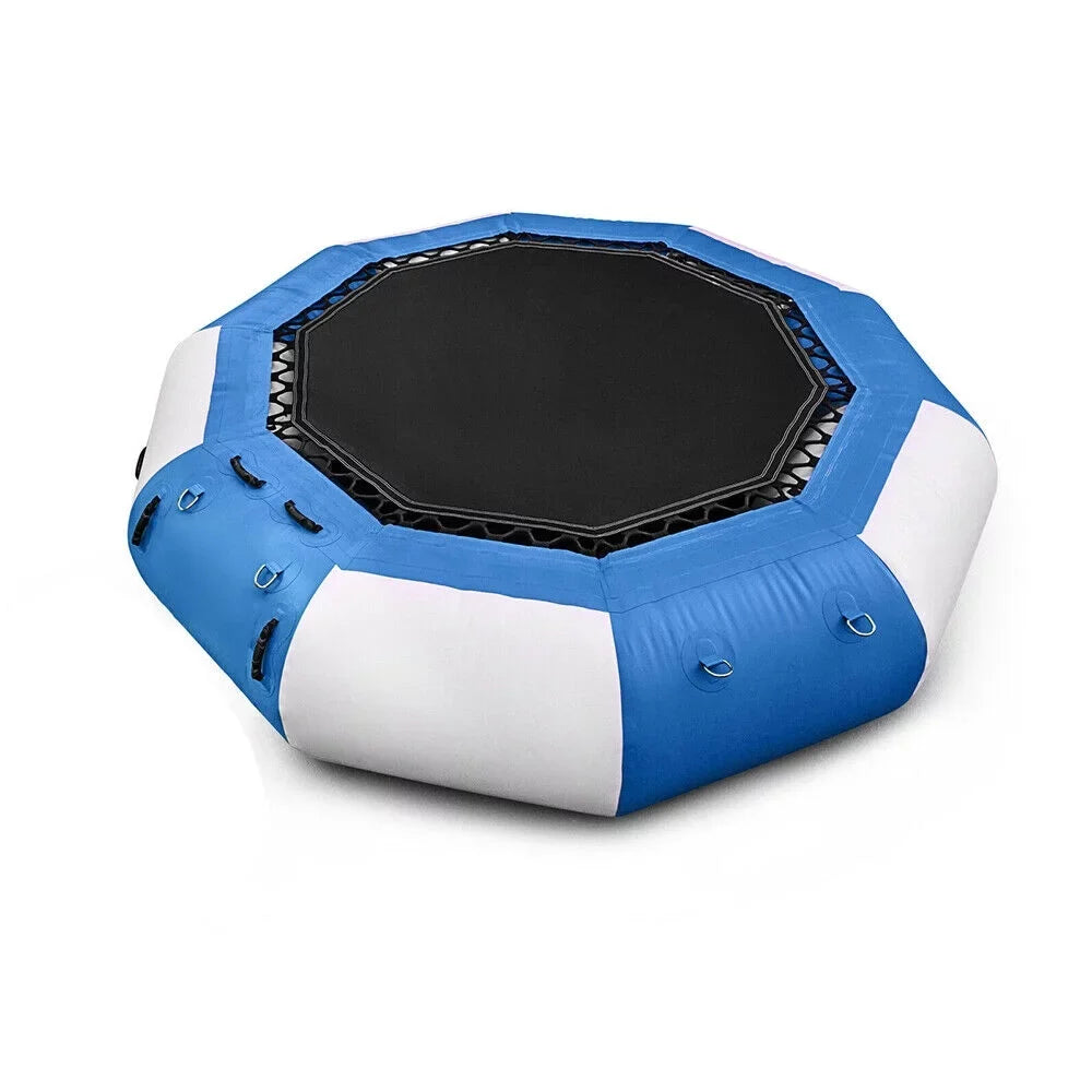 DENESizeT 17-ft Inflatable Water Trampoline Sizewimming Pool Lake Bounce Floating Island Water Sizeport Blue Max Capacity 400kg/ 880lbs