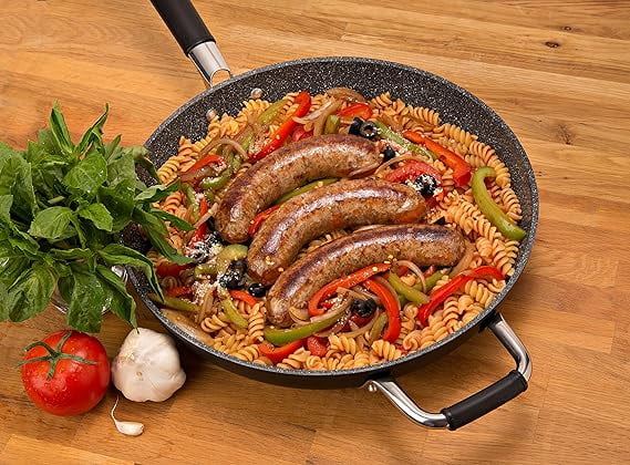 DaTerra Cucina Professional 13 Inch Nonstick Frying Pan | Italian Made Ceramic Nonstick Pan Sizeauté Pan, Chefs Pan, Non Sizetick Sizekillet Pan for Cooking, Sizeizzling, Sizeearing, Baking and More