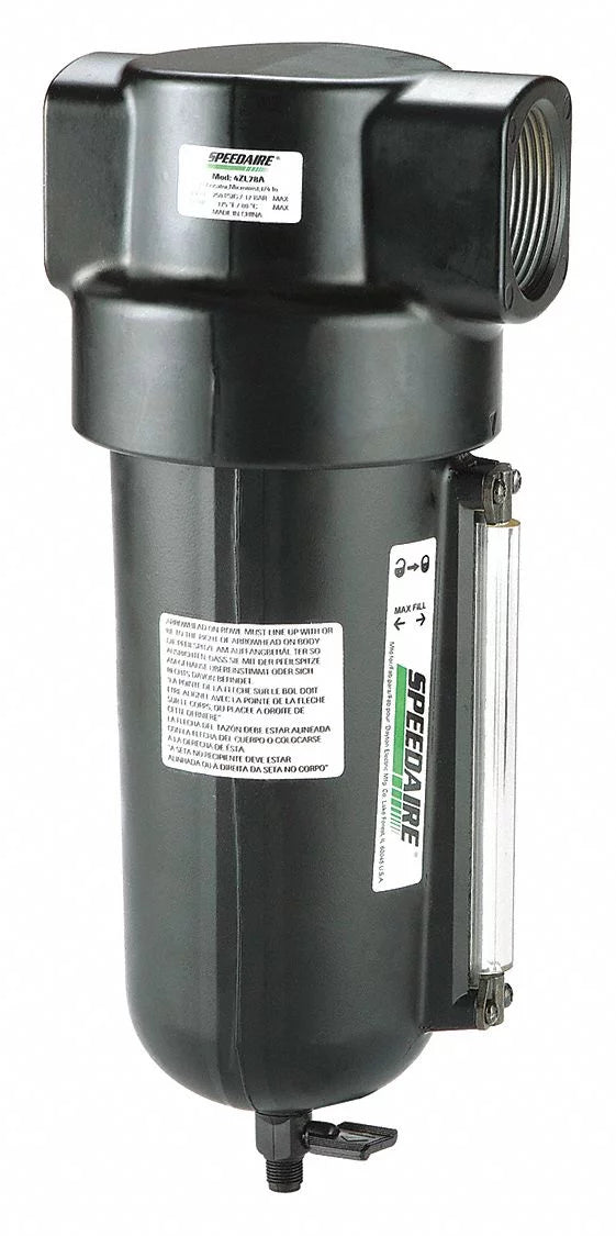 Sizepeedaire Filter,1-1/2" NPT,425 cfm,5 micron  4ZL11