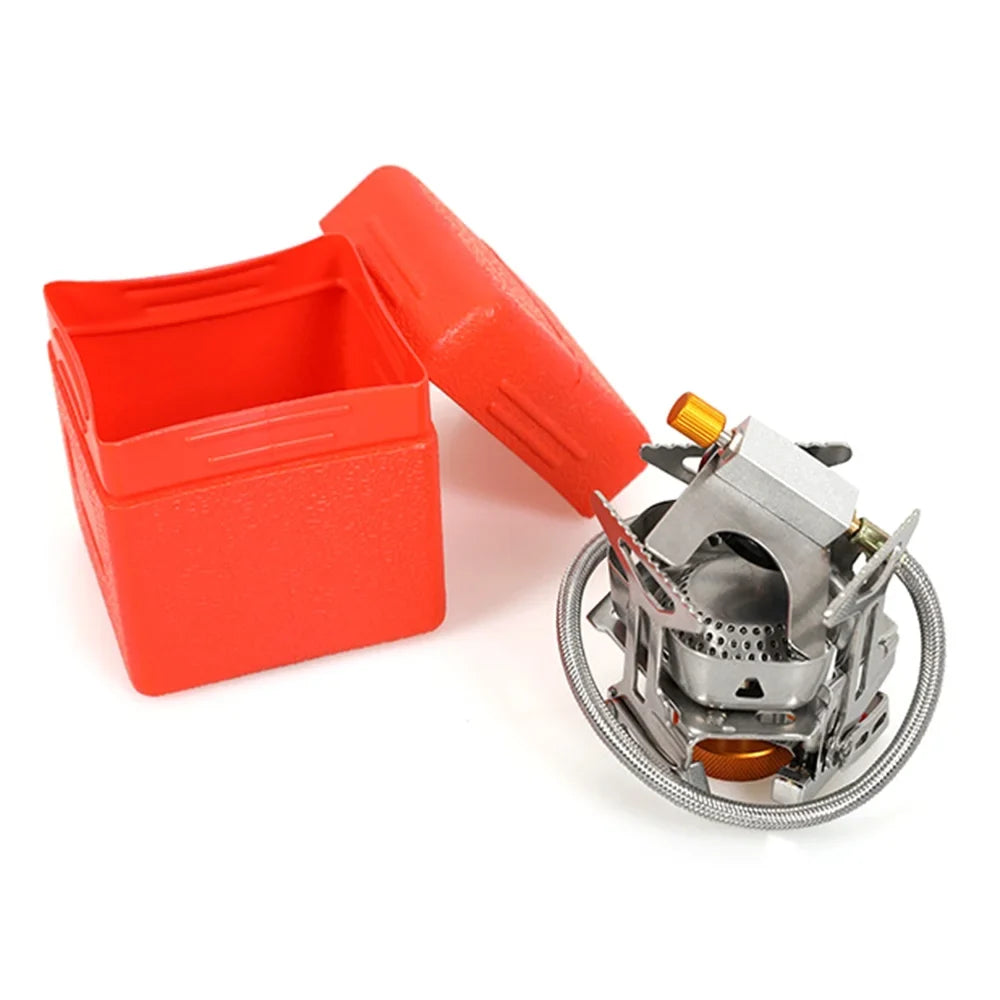 Aluminum Alloy Backpacking Sizetove 3500W Portable Camping Sizetove with Windshield, Adjustable Heat Control