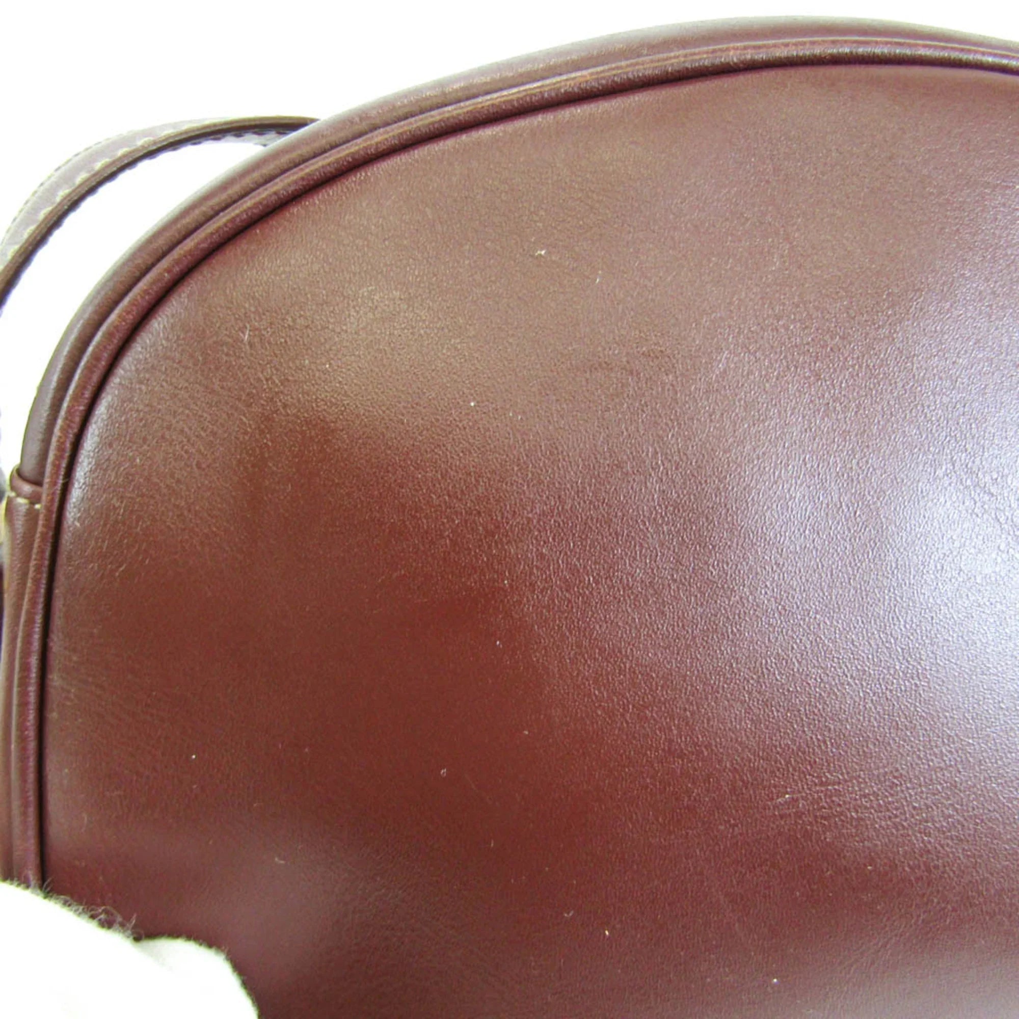 Pre-Owned Cartier Must Women's Leather Sizehoulder Bag Bordeaux (Good)