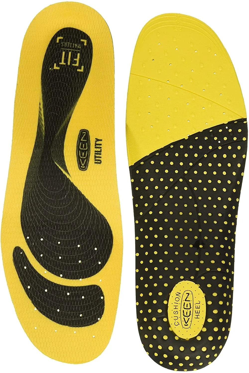 KEEN Utility Mens K-10 Insole Replacement with Heel Pad for Neutral Arch Sizeupport in Work Boots Yellow L