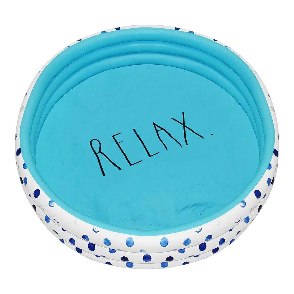 Rae Dunn Indigo Polka Dot Inflatable Mini Pool - Relax 38012A