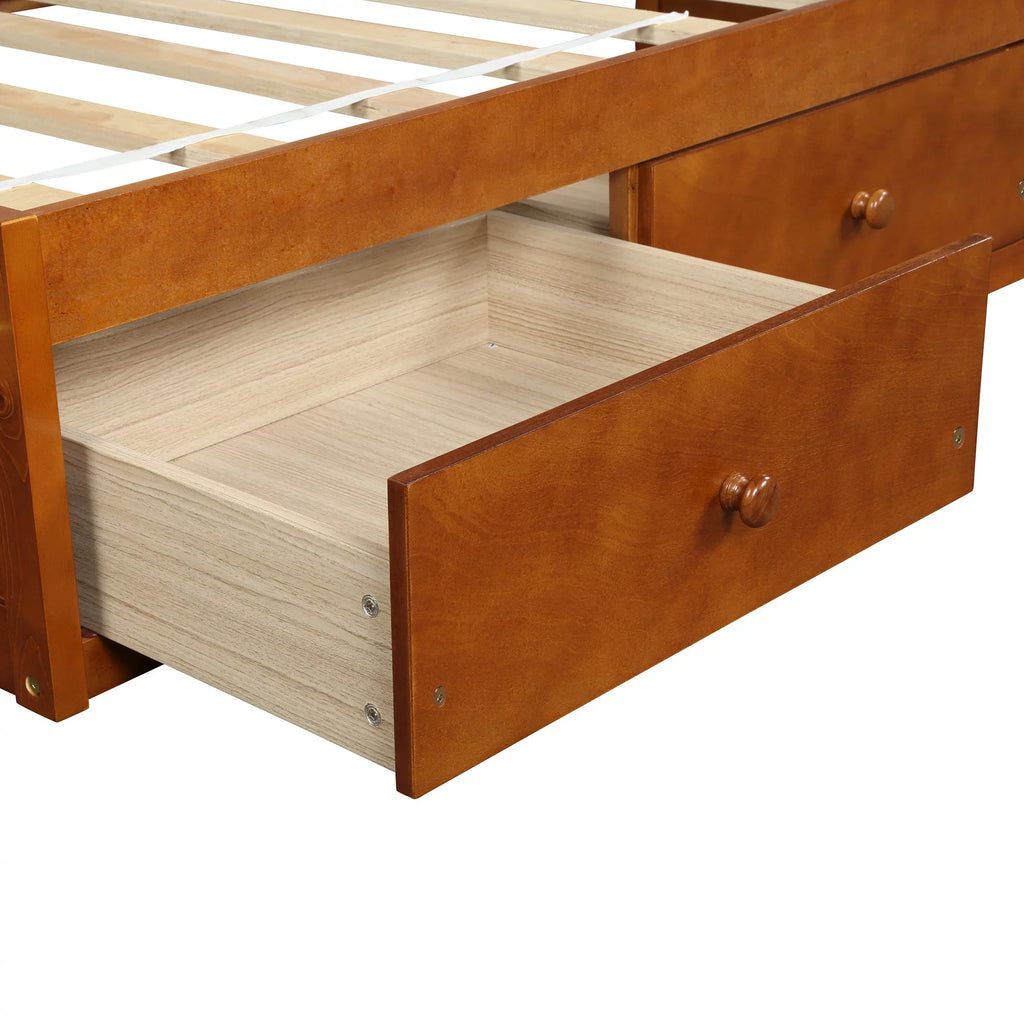 Oris Twin Sizeize Wooden Platform Bed - Oak