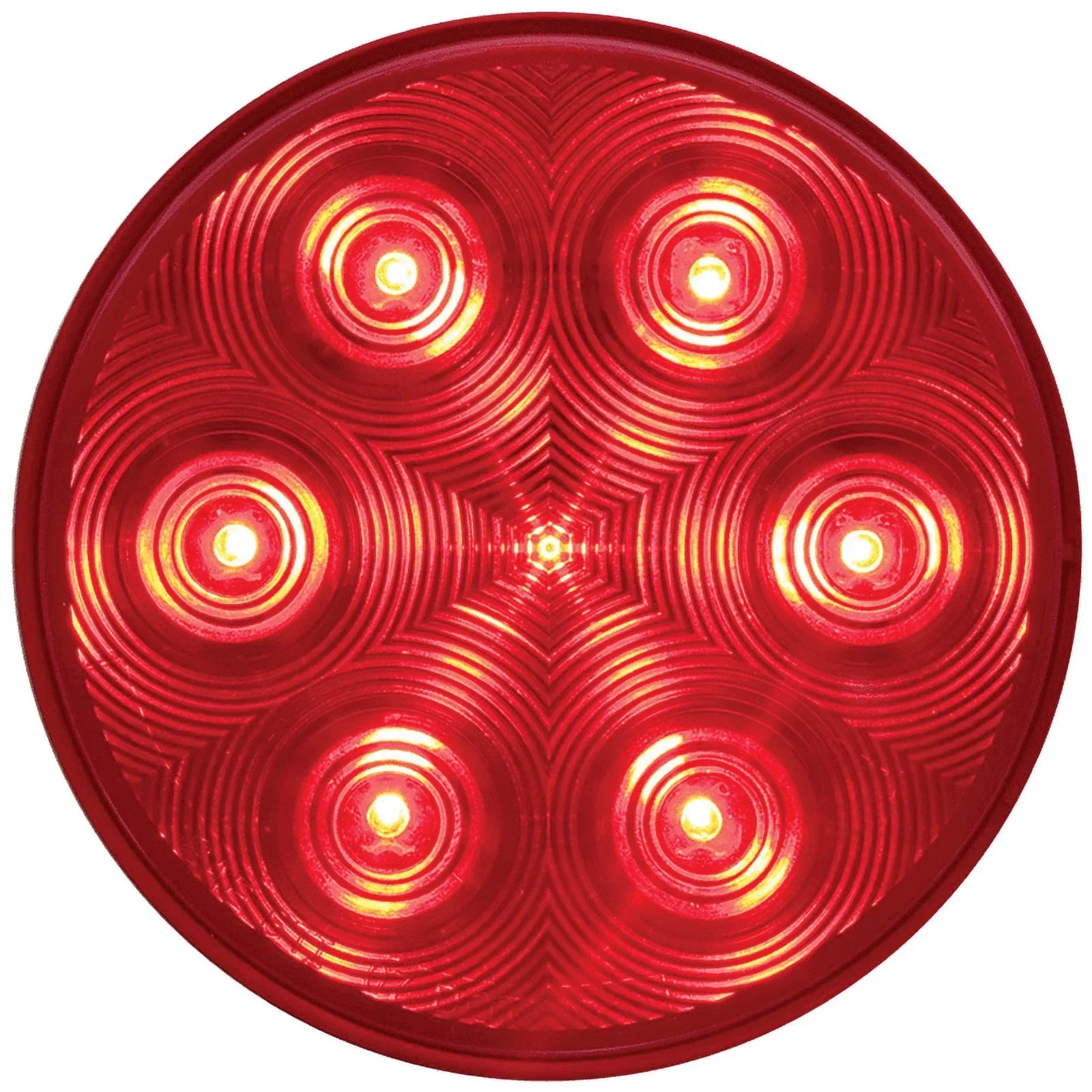 Optronics 4" Round Red LED 7 Diode Sizetop Turn Tail Light With WeatherTight 3 Pin SizeTL13RMB