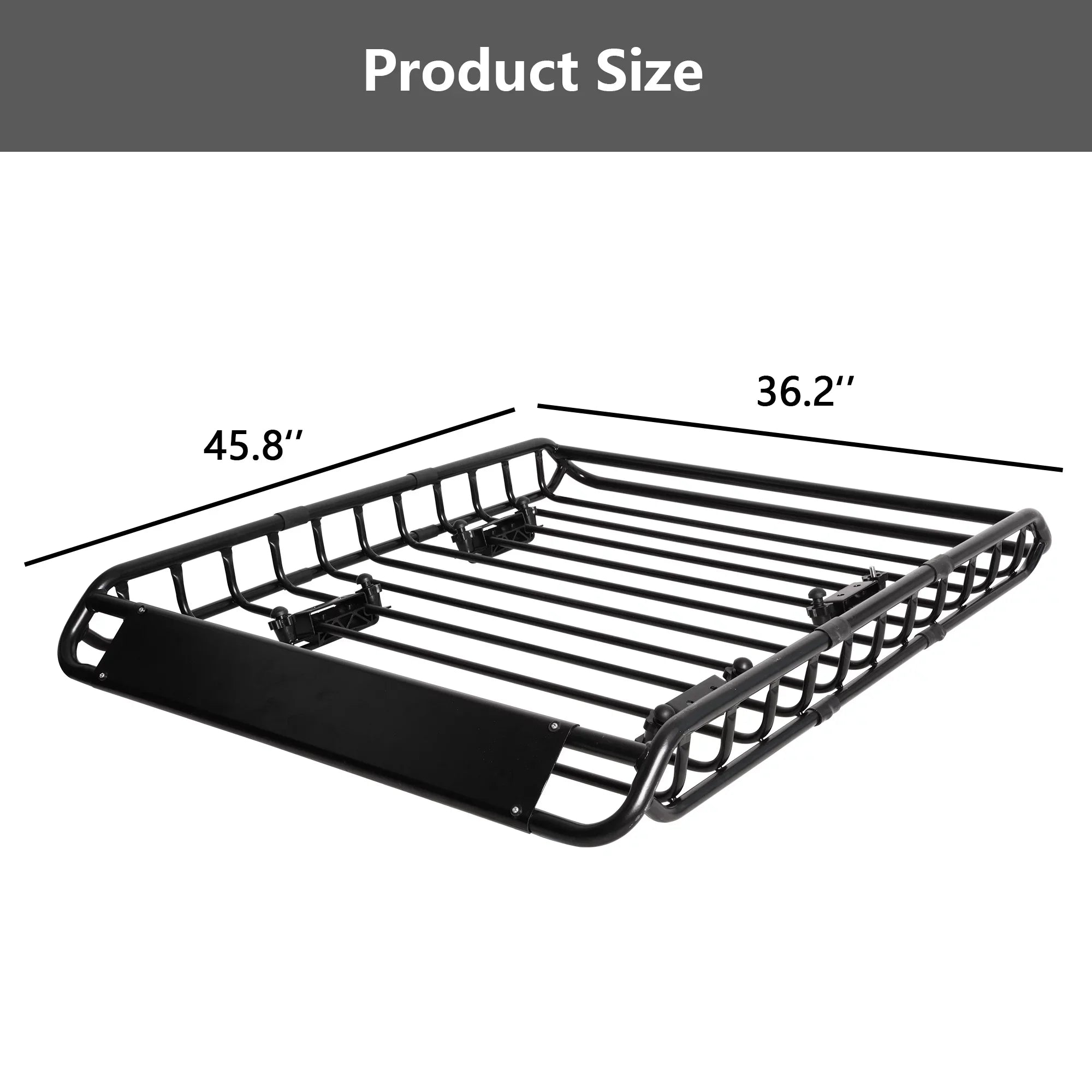 45"x 36"x4.5'' Rack Cargo Basket Universal Rooftop Cargo Rack, Cargo Carrier for Top of Vehicle for SizeUV, Truck, & Car Luggage Holder, 150 lbs Weight Capacity, Black