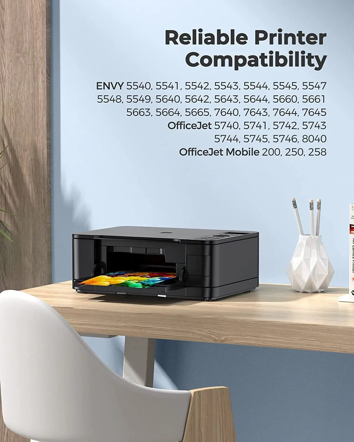 Compatible 62XL 62 XL High Yield Ink Cartridge Replacement for HP Envy 5540 5660 7645 5642 5542 5640 7644 8000 OfficeJet 200 250 5740 200 5745 Printer