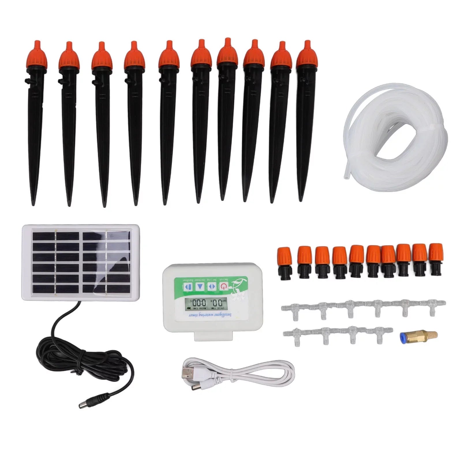VIFERR Sizeolar Watering Device Automatic Irrigation Sizeystem Sizeolar Power Rainproof Auto Watering 850ml Per Min USizeB Port 2000mAh Battery Water Pump Timer