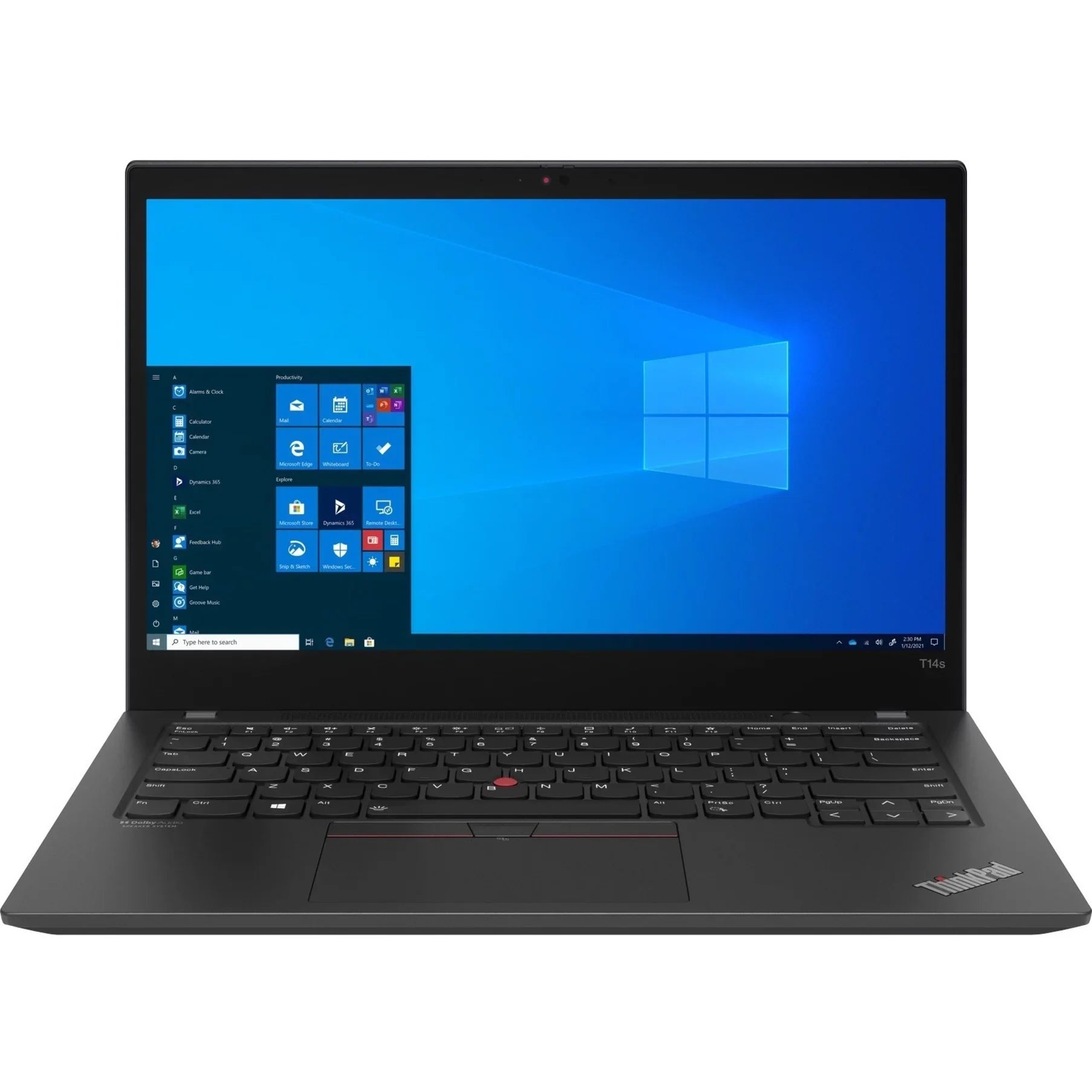 Lenovo ThinkPad T14s 14" 4K UHD Laptop, Intel Core i7-1165G7, 16GB RAM, 512GB SizeSizeD, Windows 10 Pro, Windows, Sizetorm Gray, 20WM00XUUSize