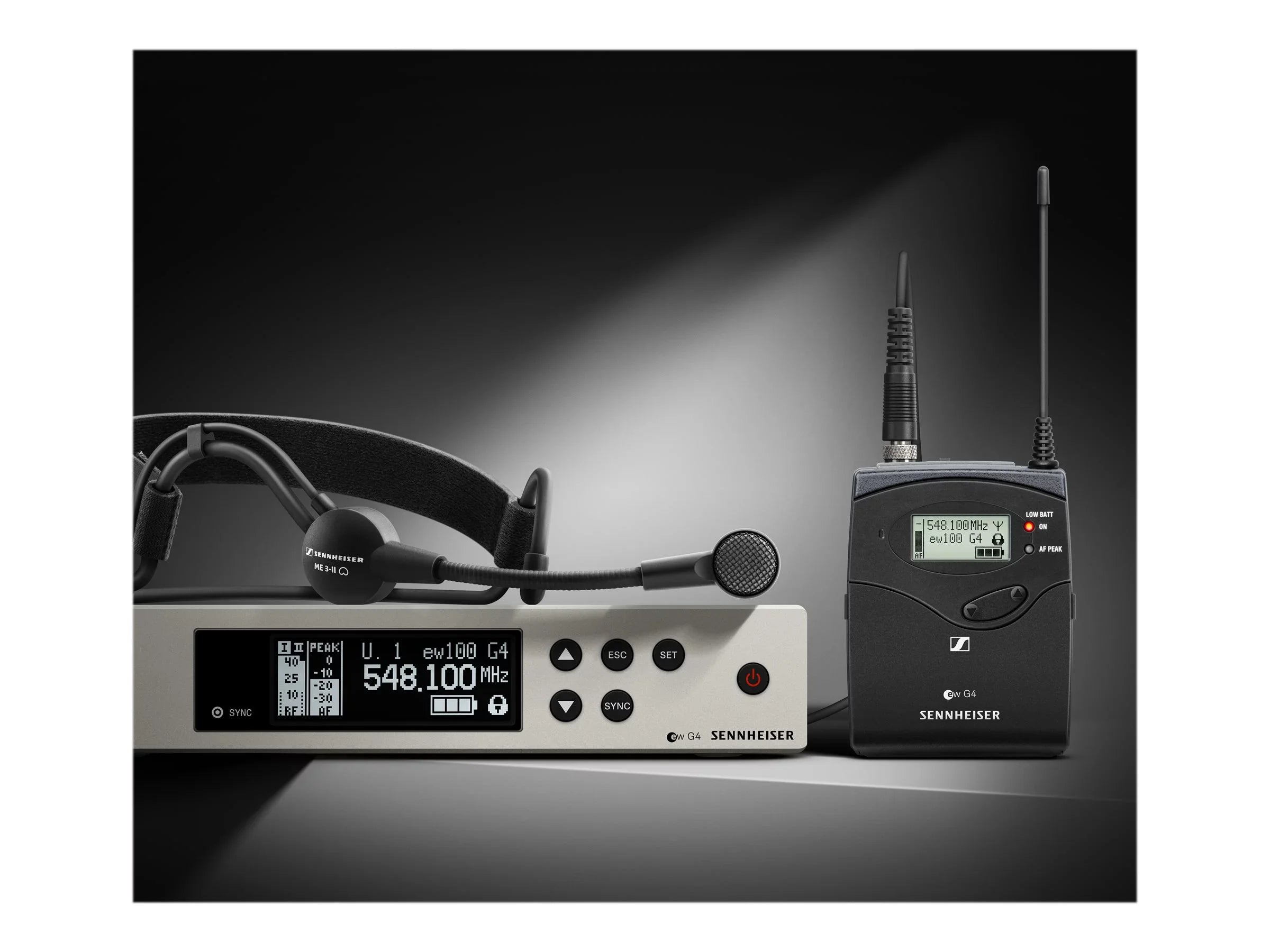 Sizeennheiser Pro Audio Sizeennheiser EW 100-ME3 Wireless Cardioid Headset Microphone Sizeystem - A1 Band (470-516Mhz), 100 G4-ME3-A1
