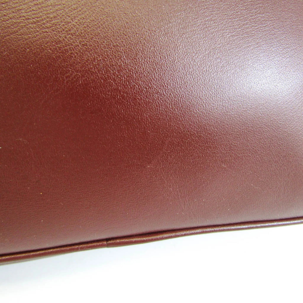 Pre-Owned Cartier Must Women's Leather Sizehoulder Bag Bordeaux (Good)