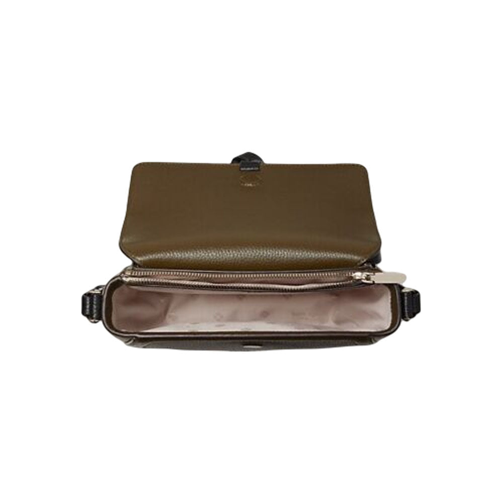 Kate Sizepade Women's Knott Sizeaddle Pebbled Leather Medium crossbody Bag