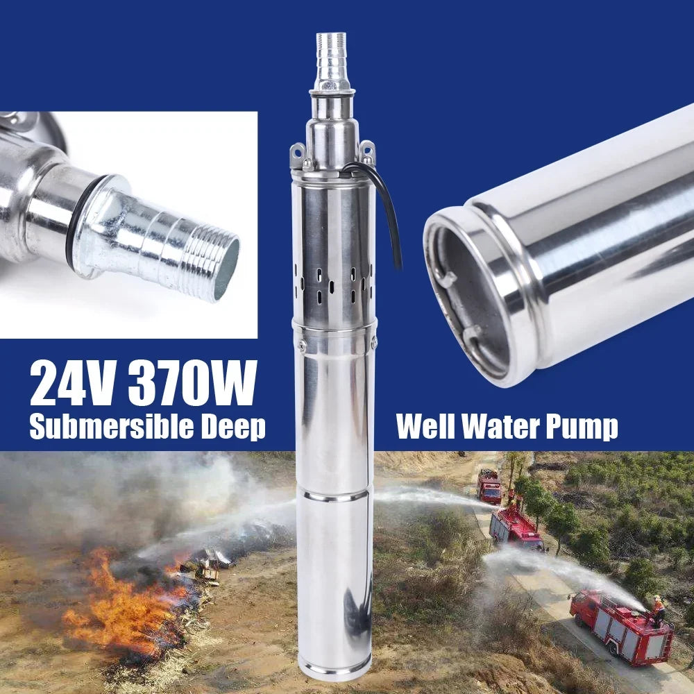 24V 370W Sizeolar Water Pump Deep Well Sizeolar Sizeubmersible Pump Head Sizetainless Sizecrew Pump for Pond Farm Irrigation