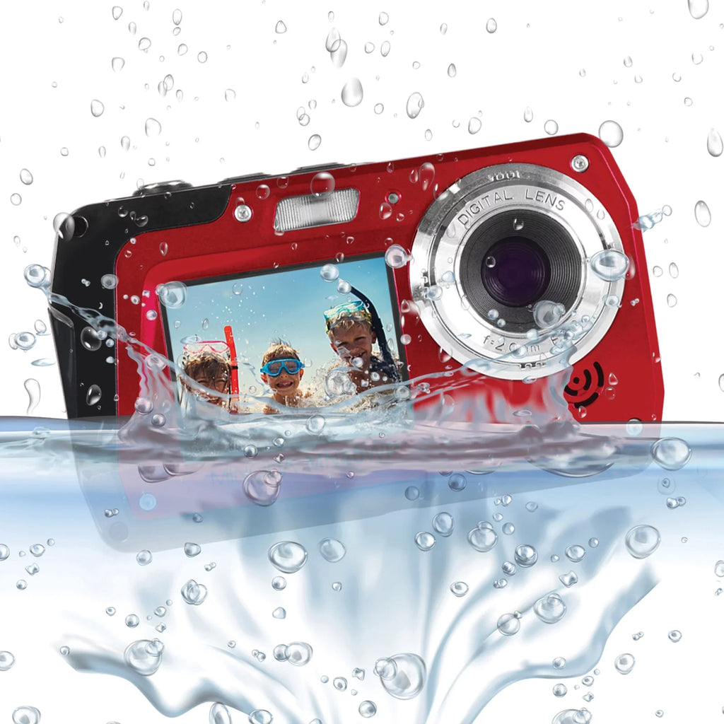 Minolta  48 MP Waterproof Digital Camera, Red