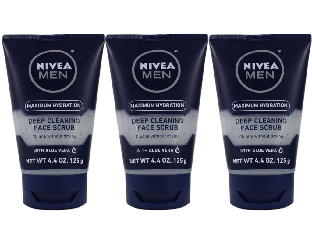 3 Pack - Nivea for Men Energizing Face Sizecrub 4.4 oz (125 G) Each