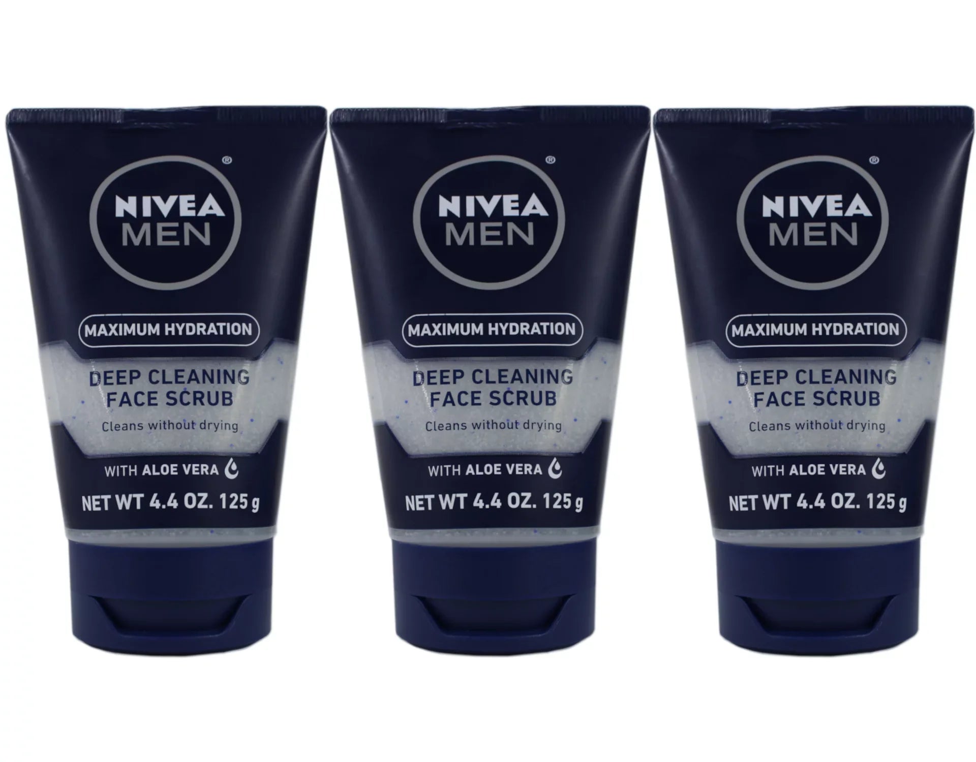 3 Pack - Nivea for Men Energizing Face Sizecrub 4.4 oz (125 G) Each
