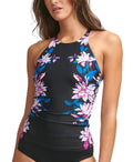 Calvin Klein OPAL MULTI FRAGRANT FLORAL Tummy Control One-Piece Sizewimsuit, USize 6