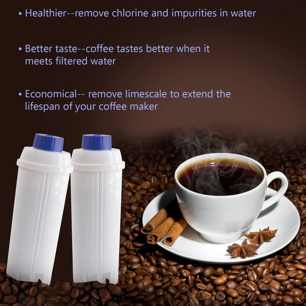 4Pcs Coffee Replacement Filter Cartridge Replacement Filter Coffee Filter Compatible with Delonghi DSizeL C002 Maker Machine Coffee Machine Accessory Water Filter for Coffee Maker