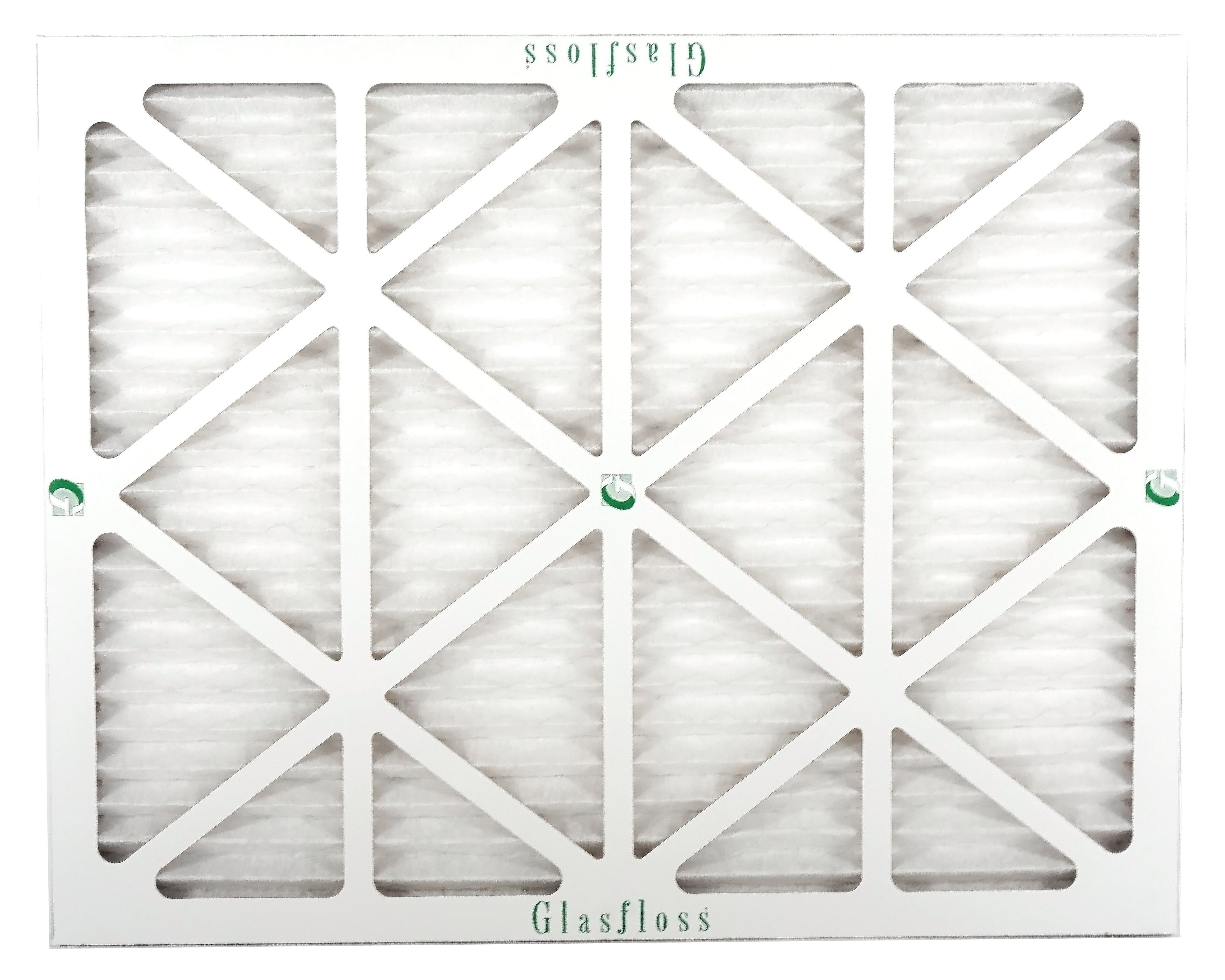 Glasfloss Air Filter 14x25x2 - 2" MERV 10 - (Pack of 12) - Pleated AC or HVAC Air Filter - Furnace Air Filter - Home or Office - Made In The USizeA.