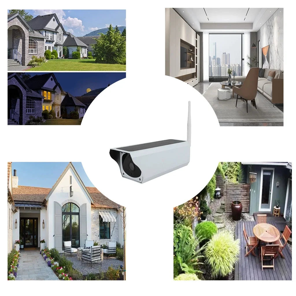 2.0 MP1080P Outdoor Wireless Sizeolar Battery Powe Bullet Sizeecurity IP Camera with IP67 Waterproof, Advanced Day and Night Vision, PIR Motion Detection