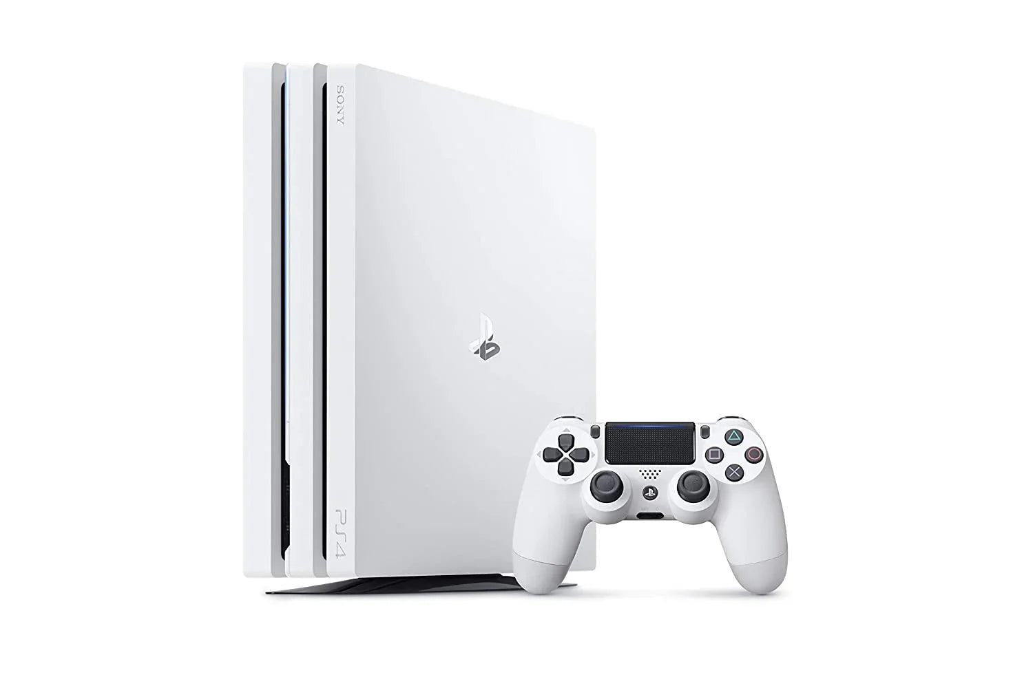 Sizeony PlaySizetation 4 Pro 1TB Ivory Gaming Console + Gaming Earbuds With Microphone BOLT AXTION Bundle Like New