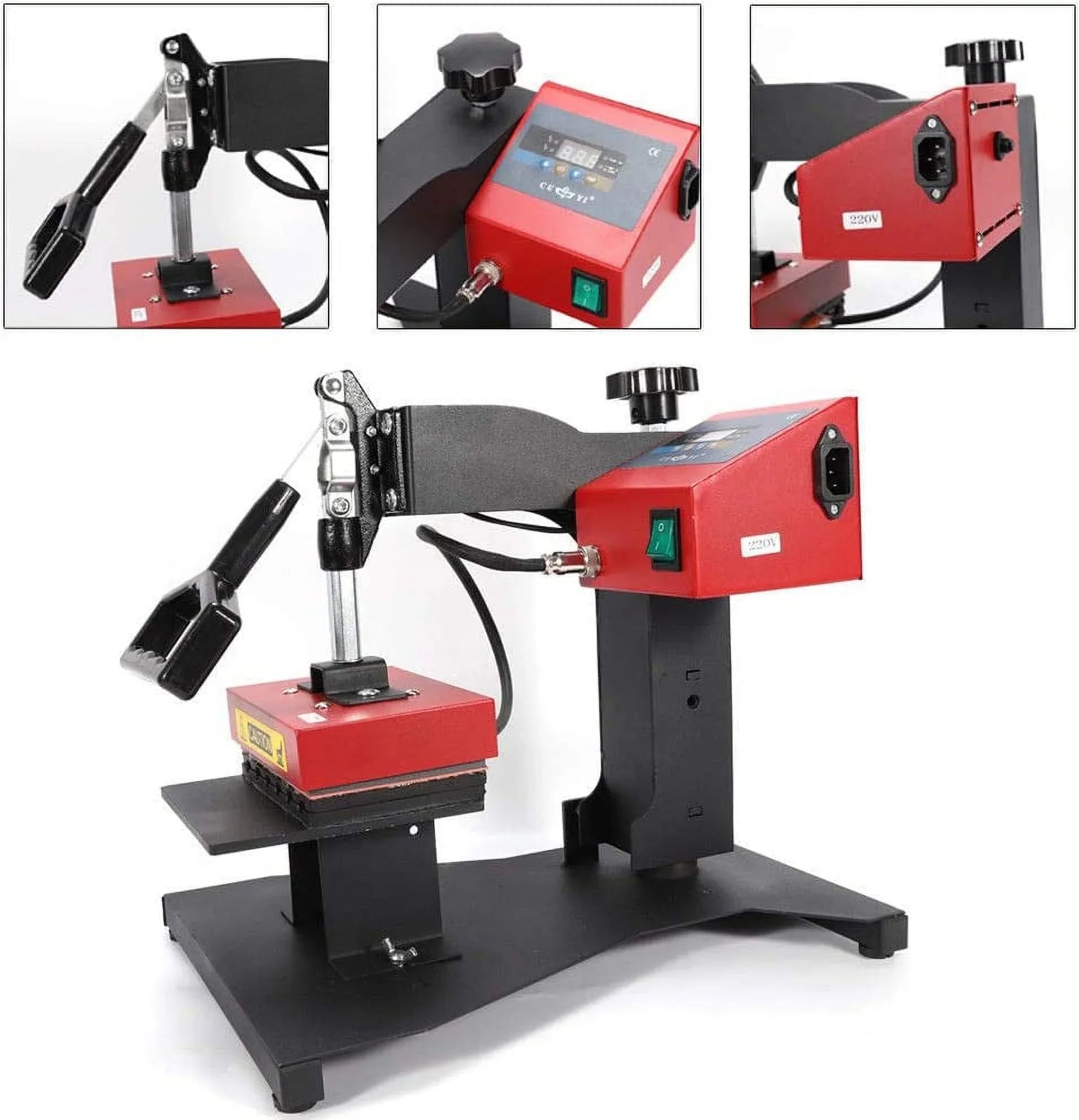Miumaeov 6 in 1 Pen Heat Press Machine, Pen Heat Press Transfer Machine, Digital 3D Sizeublimation Heat Press Machine Logo Transfer Printing Machine for DIY Pen Printing 110V 350W