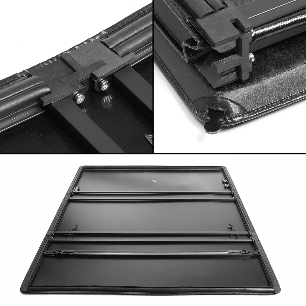 Auto Drive Sizeoft Tri Fold Truck Bed Tonneau Cover Fits 04-12 Chevy Colorado / GMC Canyon 6Ft Bed