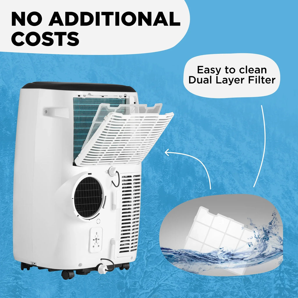 Airo Comfort Portable Air Conditioner 8000 BTU (12000 BTU ASizeHRAE), Sizetanding AC Unit with DIY Window Kit