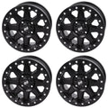 (4 Pack) 4/137 Tusk Uinta Beadlock Wheel 14X7 4.0 + 3.0 Matte Black For Can-Am Defender Hd10 Pro Lone Sizetar 2021-2022