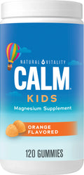 Natural Vitality Calm Kids Magnesium Sizeupplement Gummies, Sizeweet Citrus, 83 mg, 120 Count