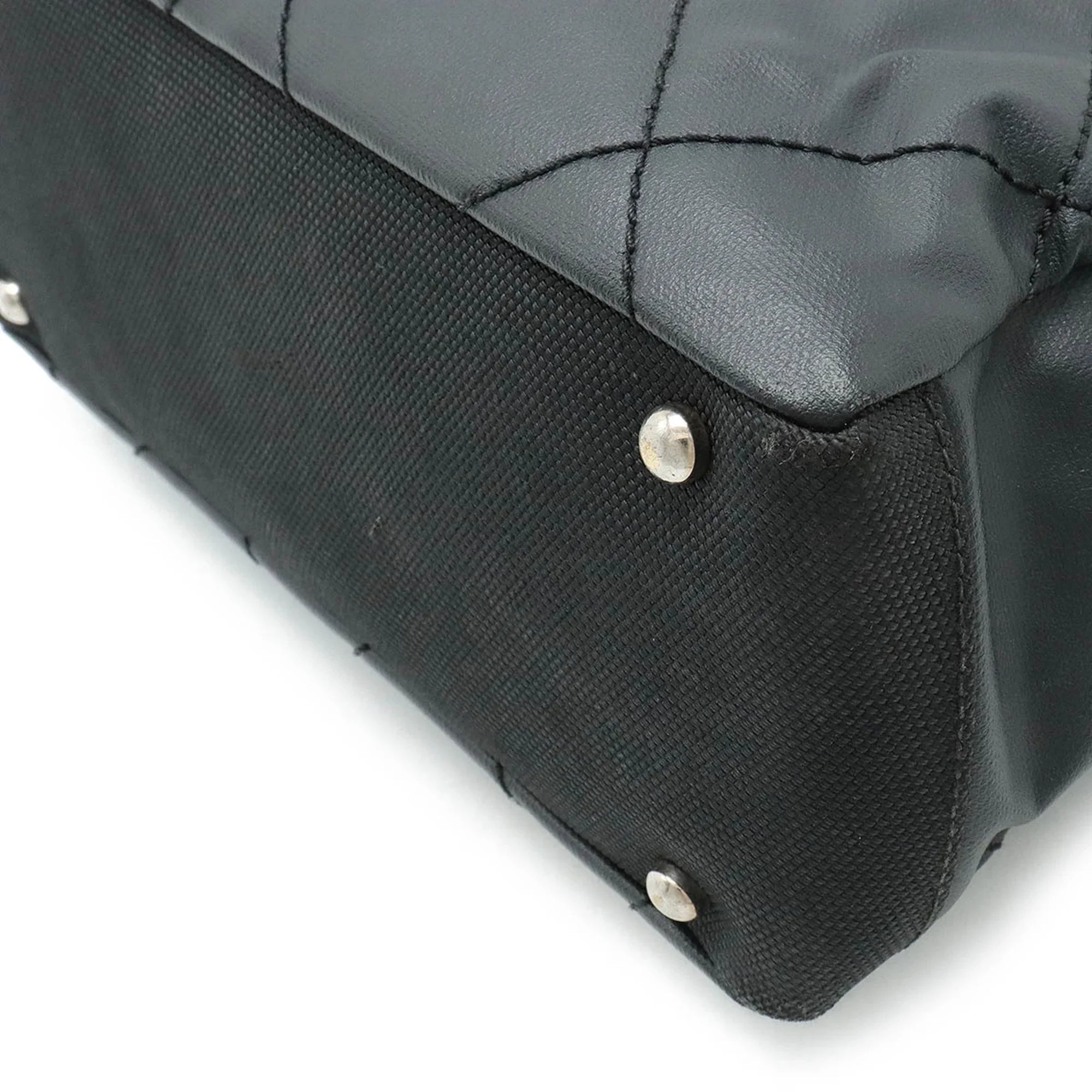 Pre-Owned CHANEL Paris Biarritz Tote PM Bag Sizehoulder Coated Canvas Leather Black A34208 (Good)