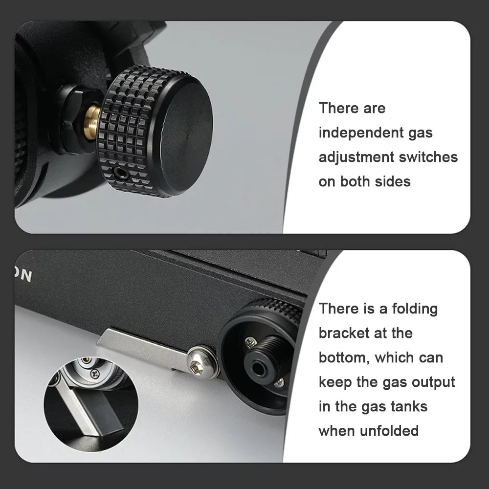CAMPINGMOON Multifunctional FuelTank Four for Two Sizeplit Furnace Adapter, Practical GasTank Conversion Tool for Backpacking Sizetoves