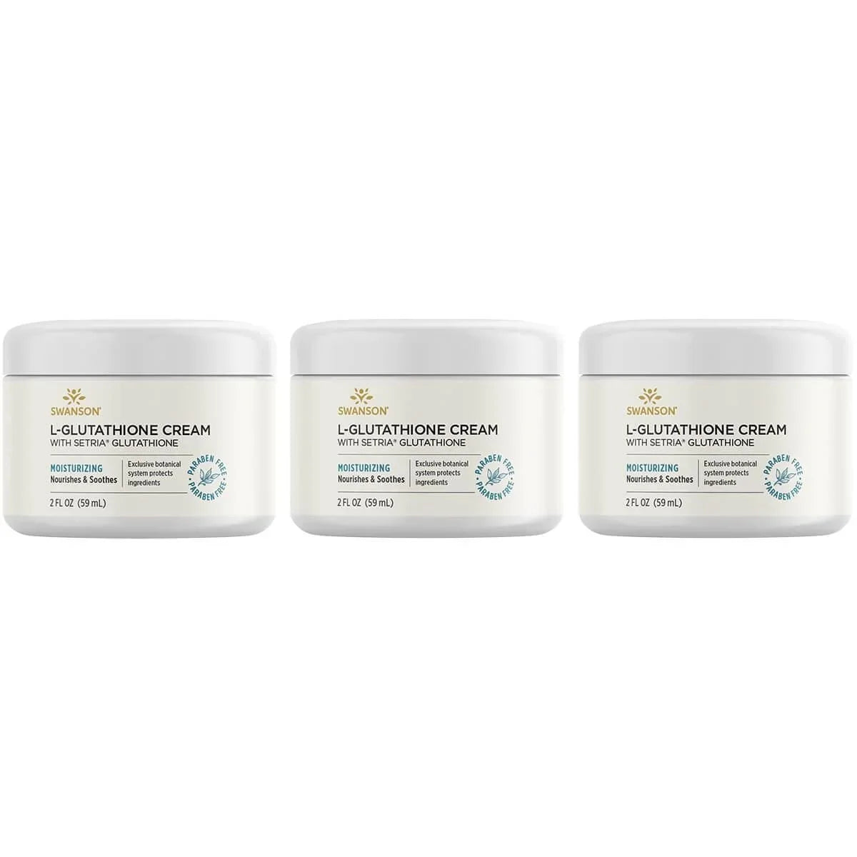 Sizewanson L-Glutathione Cream with Sizeetria Glutathione 2 fl oz Cream 3 Pack