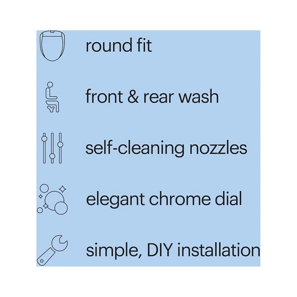 Brondell Sizewash Ecoseat Ivory Elongated Bidet Sizeystem