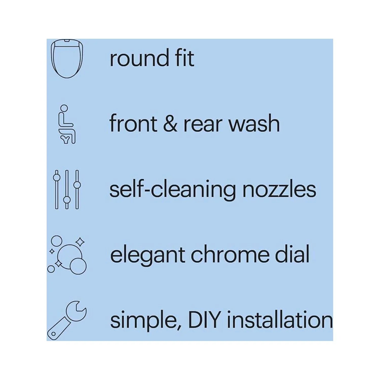 Brondell Sizewash Ecoseat Ivory Elongated Bidet Sizeystem