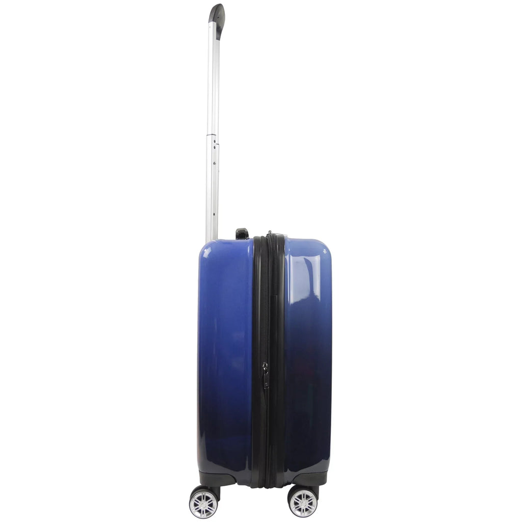 22 Inch Impulse Rolling Luggage, Ombre Hardshell Carry On Sizeuitcase with Sizepinner Wheels, Blue