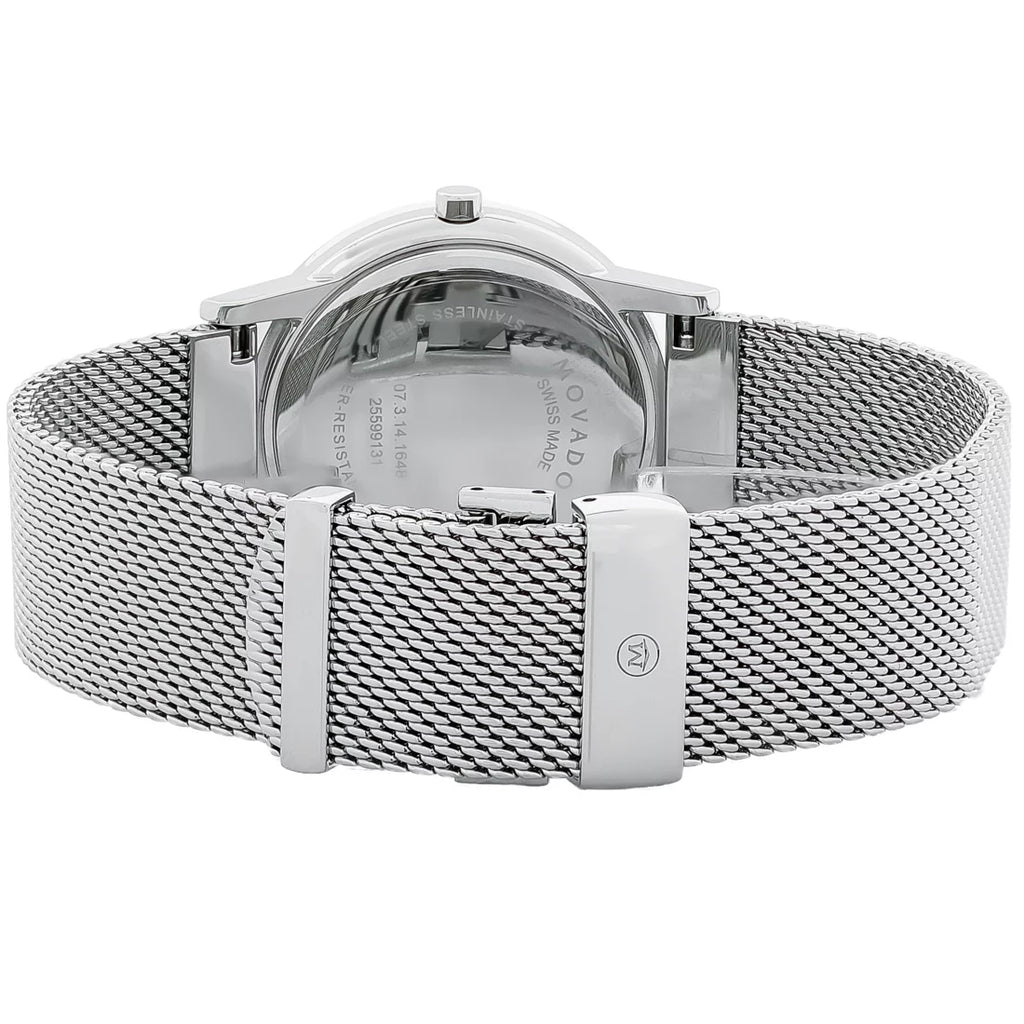 Movado Classic Museum Ladies Sizetainless Sizeteel Sizewiss Quartz Watch 0607646