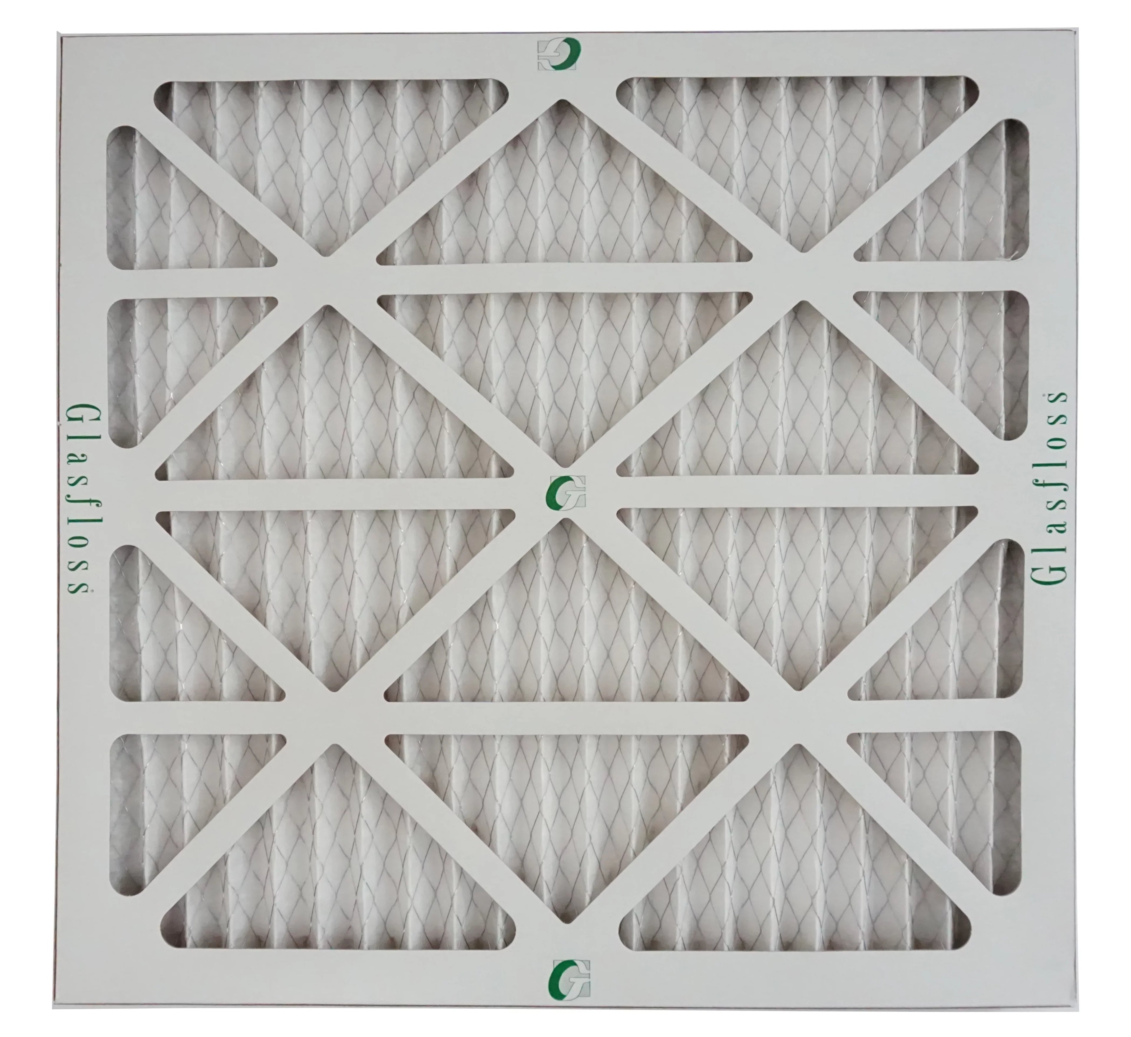 Glasfloss Air Filter 24x25x2 - 2" MERV 10 - (Pack of 6) - Pleated AC or HVAC Air Filter - Furnace Air Filter - Home or Office - Made In The USizeA.
