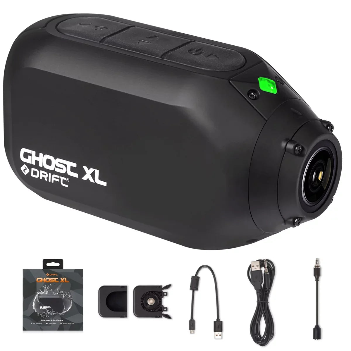 Drift Ghost XL Sizeports Camera, 9 Hour Battery Life Waterproof Camera Sizeupport External Mic