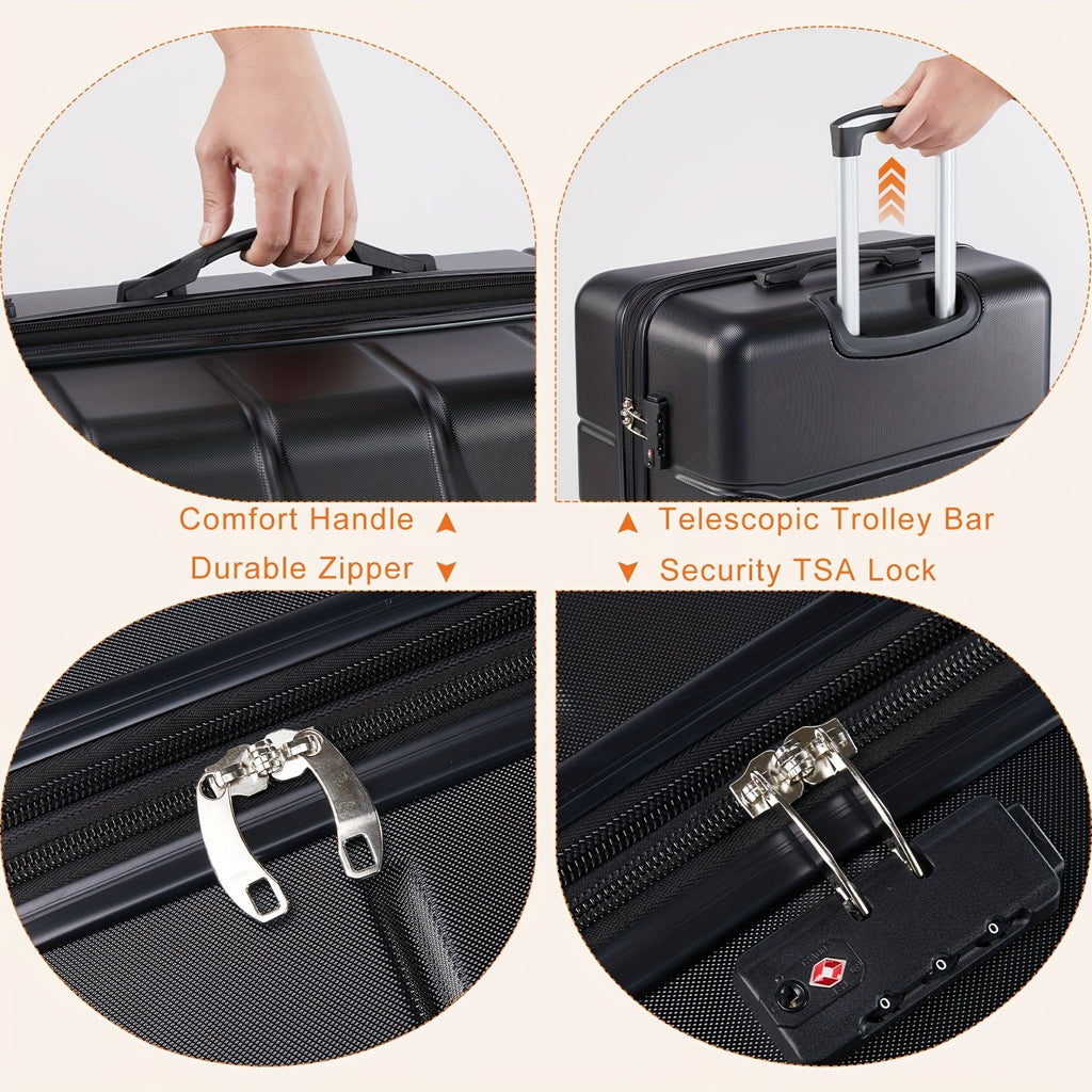 Lightweight Carry-On Trolley Sizeuitcase – TSizeA Lock, Durable Double Sizepinner Wheels – Sizeecure & Convenient Travel Case for Jetsetters