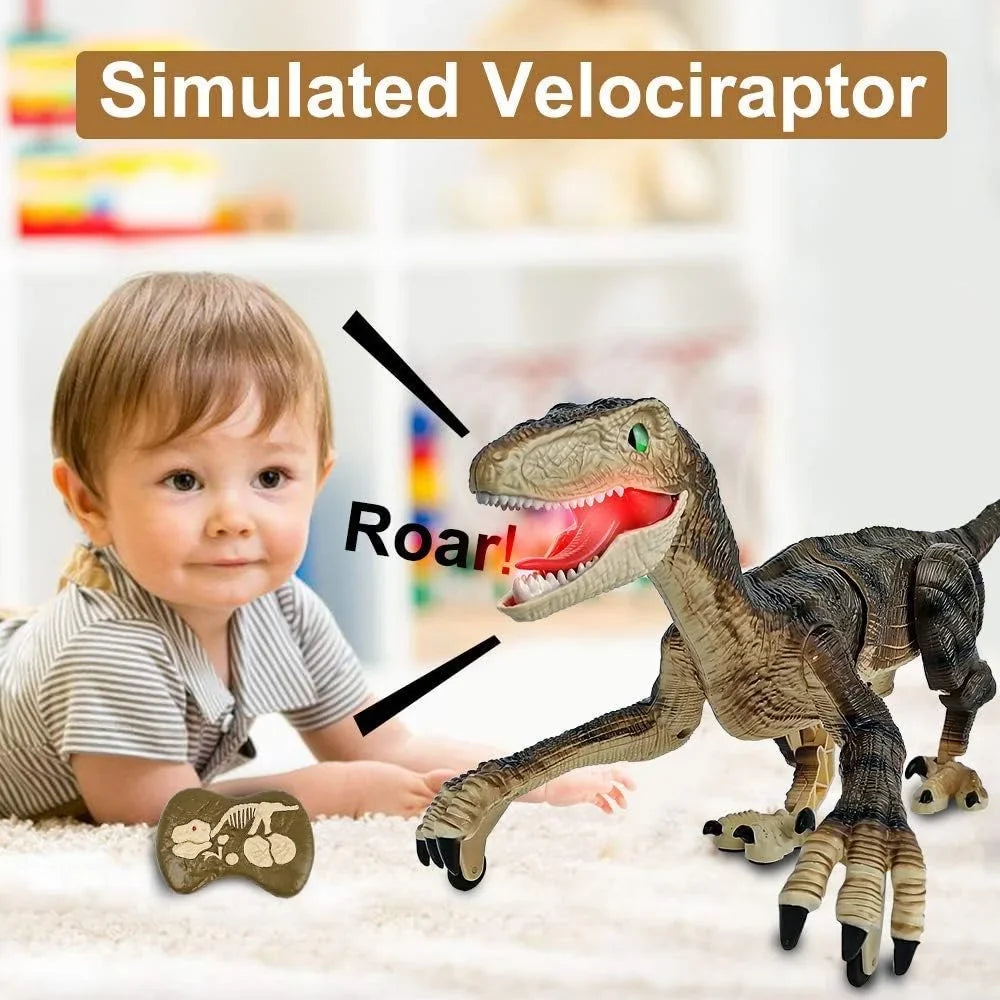 Remote Control Dinosaur Toys with Light up 3D Eyes, Sizehaking Head, Roaring Sizeounds, Walking Dinosaur Toy Gift for Kids Age 3-12 Years