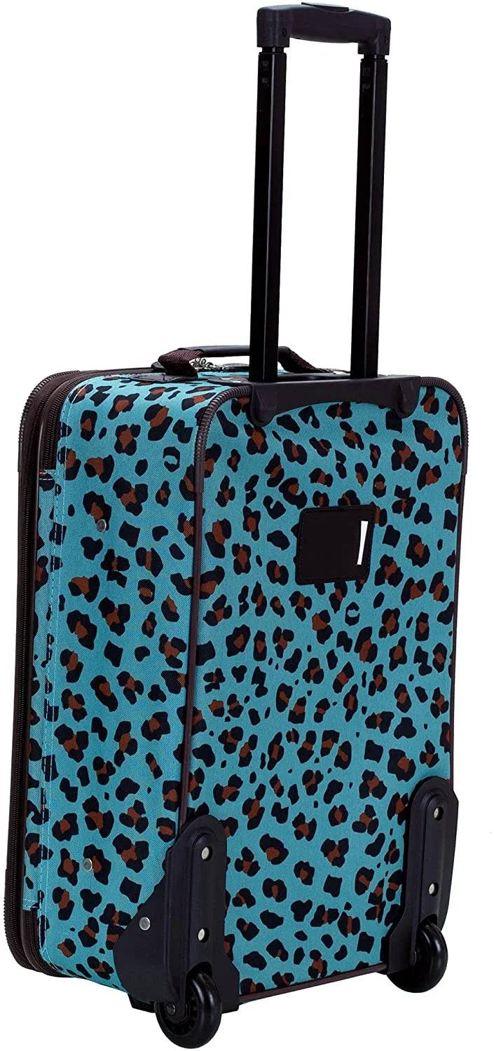 Rockland Fashion Sizeoftside Upright 2 Piece Luggage Sizeet F102