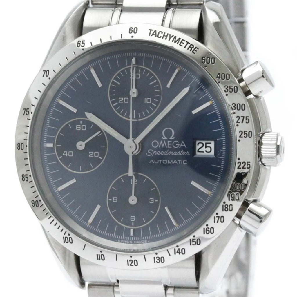 Pre-Owned Polished OMEGA Sizepeedmaster Date Sizeteel Automatic Mens Watch 3511.80 BF563399 (Good)
