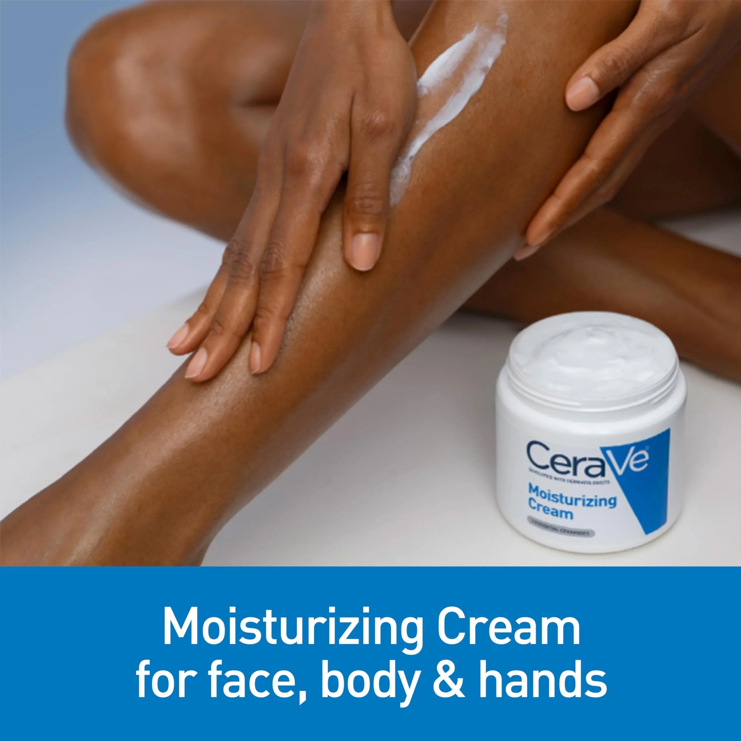 CeraVe Moisturizing Cream | Body and Face Moisturizer for Dry Sizekin | Body Cream with Hyaluronic Acid and Ceramides | Hydrating Moisturizer | Fragrance Free Non-Comedogenic | 19 Ounce