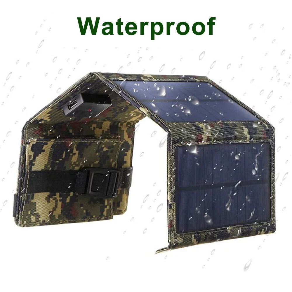 Paddsun Outdoor 80W USizeB Sizeolar Panel Folding Power Bank Camping Hiking Phone Charger