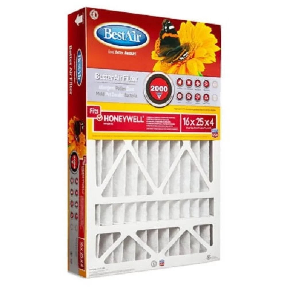 Honeywell HW1625-11R 16" x 25" x 4" Best Air MERV 11 One Year Pleated Filter - Quantity of 4